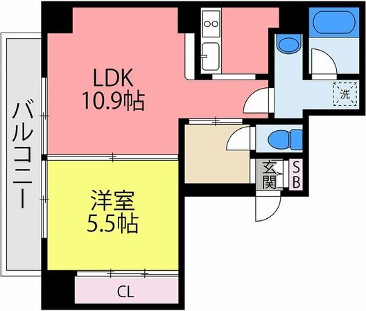 東三国駅 徒歩3分 6階の物件間取画像